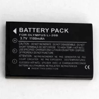 Nabíjateľná Li‑Ion batéria extra digital LI‑20B 3,7V 1000mAh pre fotoaparáty Olympus