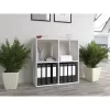 Topeshop MALAX 2X2 BIEL obývacia knižnica