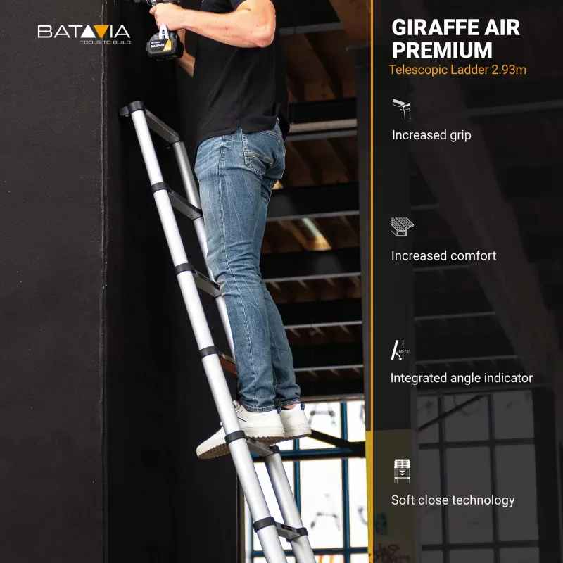Teleskopický rebrík Batavia B.V. Giraffe AIR 2,93 m – kompaktný výsuvný rebrík