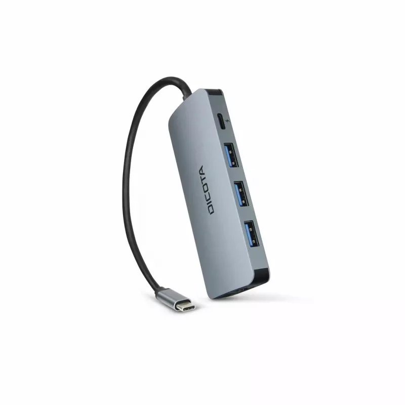 Dicota USB-C 8-in-1 Multi Hub 4K PD 100W strieborný