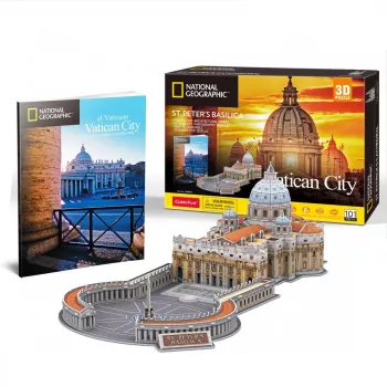 3D puzzle Cubicfun Bazilika sv. Petra model 306-DS0997H, kartónové diely, zložený model v mierke
