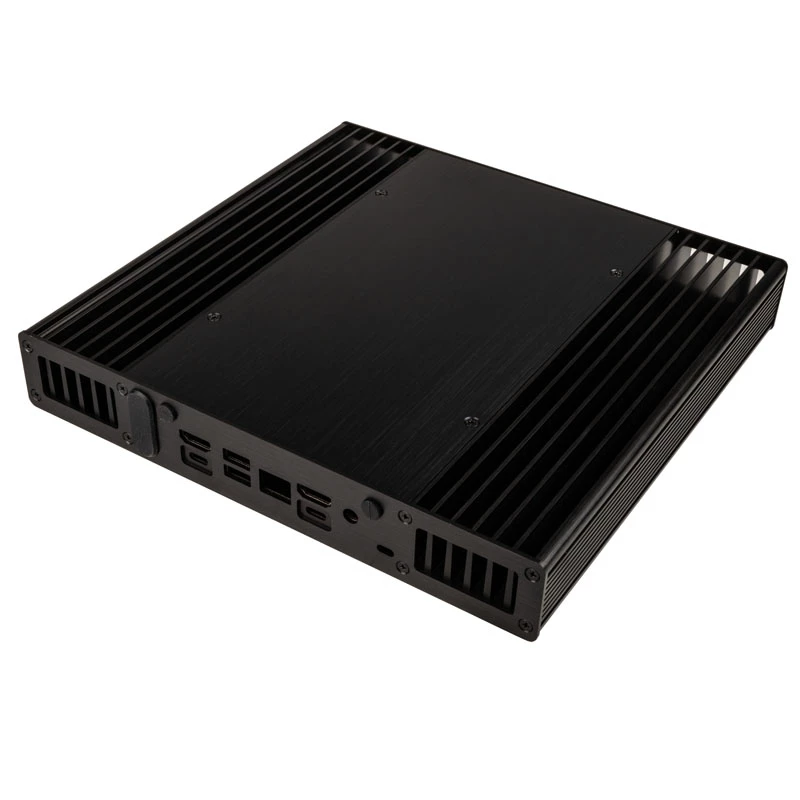 Akasa Plato TN - Ultra Small Form Factor (USFF) - PC - čierna - hliník - domáca kancelária - Kensington