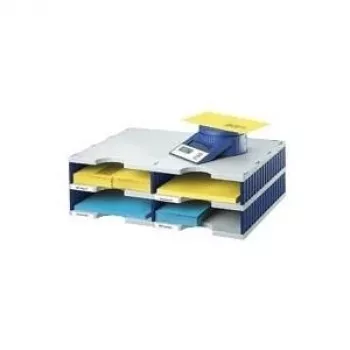 styrodoc duo box na dokumenty z polystyrénu modrá – sivá (268-0202.38)