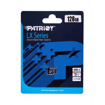 MicroSDXC pamäťová karta PATRIOT PSF128GMDC10 128 GB UHS-I trieda 10 U1 80 MB/s, čierna