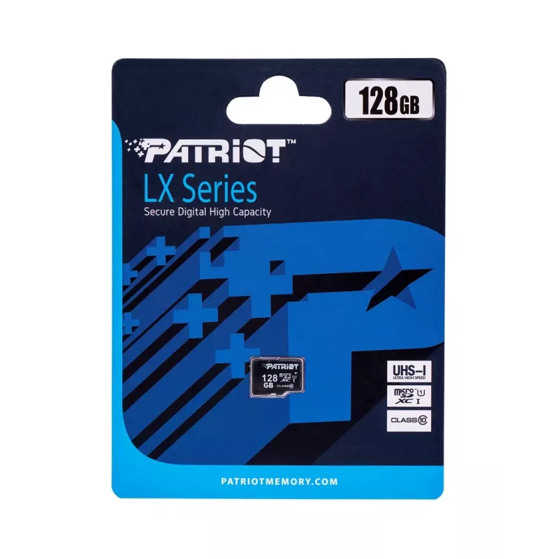 MicroSDXC pamäťová karta PATRIOT PSF128GMDC10 128 GB UHS-I trieda 10 U1 80 MB/s, čierna