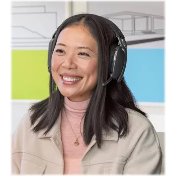 LOGITECH VC Logitech Zone Vibe Wireless - headset - Over-Ear - Bluetooth - Wireless - izolácia hluku - Graphite - certifikované pre Microsoft Teams (981-001441)