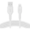 Kábel Belkin Cbl Scicone USB-A LTG 2M blc biely USB A USB C Lightning