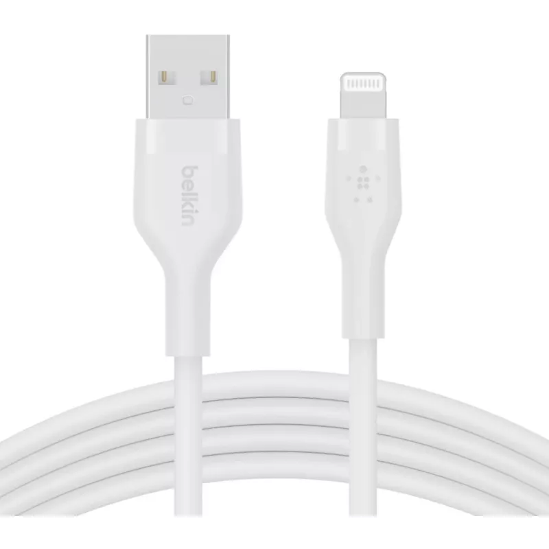 Kábel Belkin Cbl Scicone USB-A LTG 2M blc biely USB A USB C Lightning