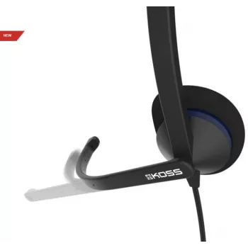 Koss | slúchadlá | CS195 USB | káblové | on-ear | mikrofón | čierna