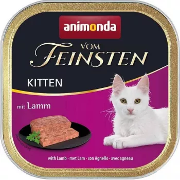 Mokré krmivo pre mačky animonda Vom Feinsten miska 100 g — Junior jahňacie, bielkoviny 10%, tuk 7%, vlhkosť 80%