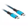 USB-C kábel M/M USB4 1,5M 240W 60Hz čierno-modrý