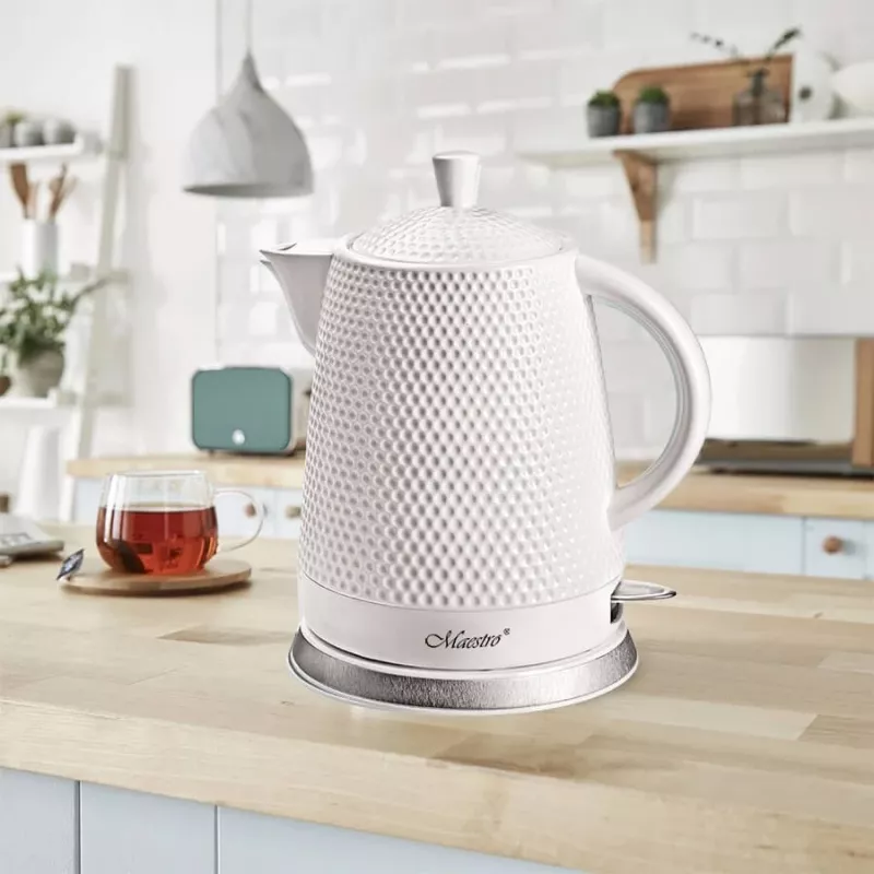 Maestro MR-069-WHITE Keramická elektrická kanvica, 1,5 L, 1500 W, biela