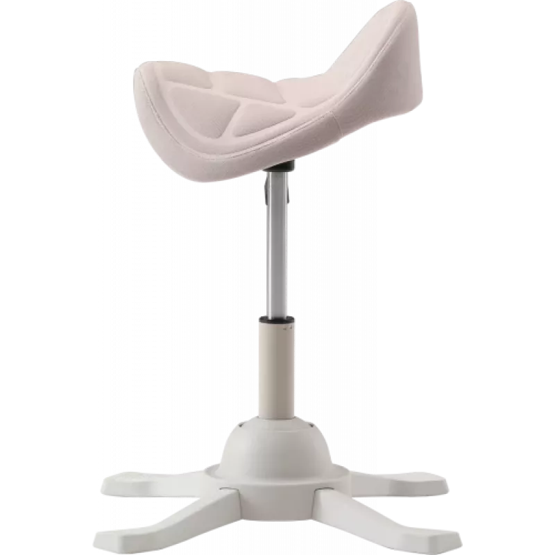 Up Up Toronto ergonomická balančná stolička biela, ivory látka, dlhší plynový pružinec