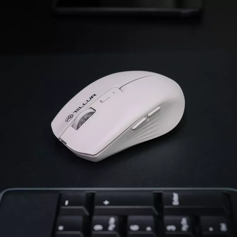 Tellur Silent Click bezdrôtová myš biela