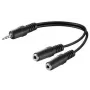 Microconnect AUDLR02 audiokábel 0,2 m 3,5 mm 2 x 3,5 mm čierna
