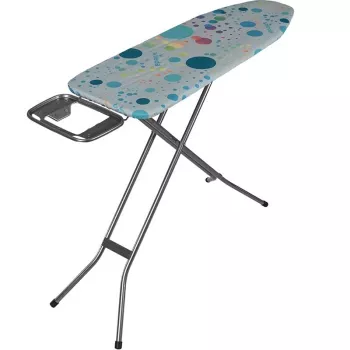 Žehliaca doska v plnej veľkosti Vileda — plnohodnotné nerezové nohy 1200×380 mm žehliaca plocha výška 75–96 cm sklápacia držiak na žehličku