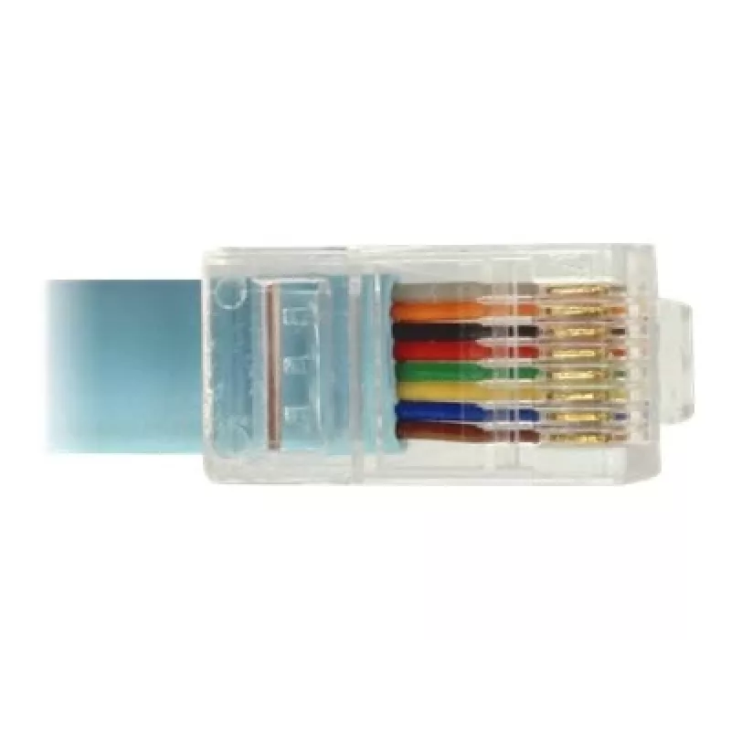 Delock konzolový adaptérový kábel USB 2.0 na sériový RS-232 RJ45, 3 m, modrý