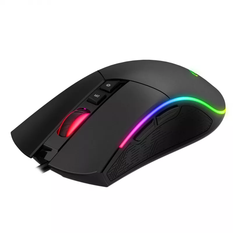 Havit MS1001S - optická herná myš pre pravákov, USB Type A, čierno-sivá