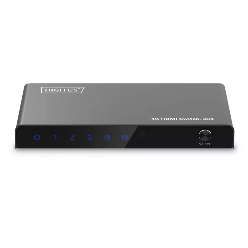 Digitus 4K HDMI switch 3x1 kov čierna 18 Gbit/s