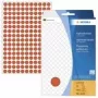 HERMA - permanentne lepiace etikety - červená - 8 mm okrúhle 5632 etikiet (32 listov x 176) (2212)