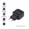 Sieťová nabíjačka QOLTEC 50186 pre smartfón a tablet, 5 V 3.4 A, 17 W, 2× USB, čierna