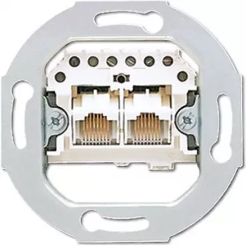 JUNG UAE 2X8 UPO 2 x RJ-45 sivá zásuvka (UAE2X8UPO)