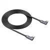 USB-C kábel Unitek C14147ABK01-1M, 1 m, 90° zahnuté konektory, USB PD 3.0 100W, dáta 480 Mbit/s, čierny