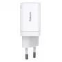 Baseus Super Si Pro rýchlonabíjačka USB + USB-C 30W (biela)