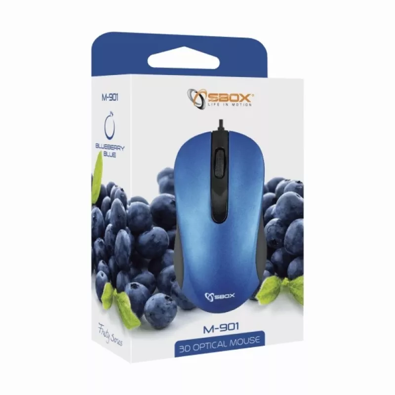 Sbox M-901 optická myš modrá