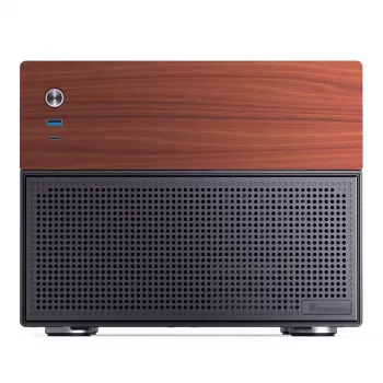 Jonsbo N4 Microtower skriňa čierna robustná oceľ kompaktná PC skriňa