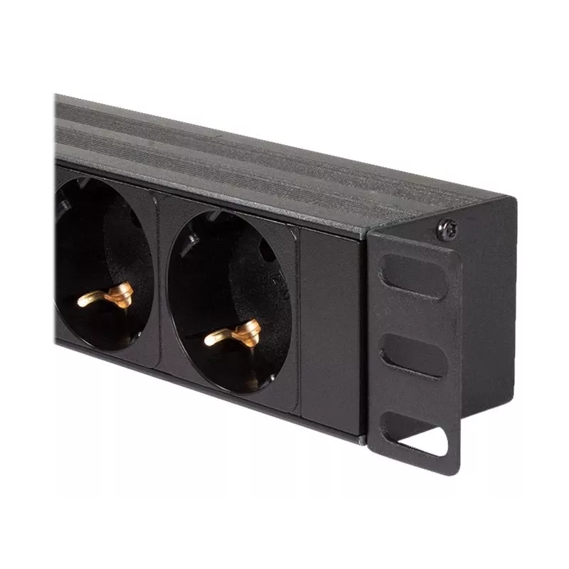 LogiLink – rozvod napájania (do racku) – 3500 Watt – vstup CEE 7/7 – výstupné konektory: 8 (2 x USB, 8 x CEE 7/7) – 1U – 4