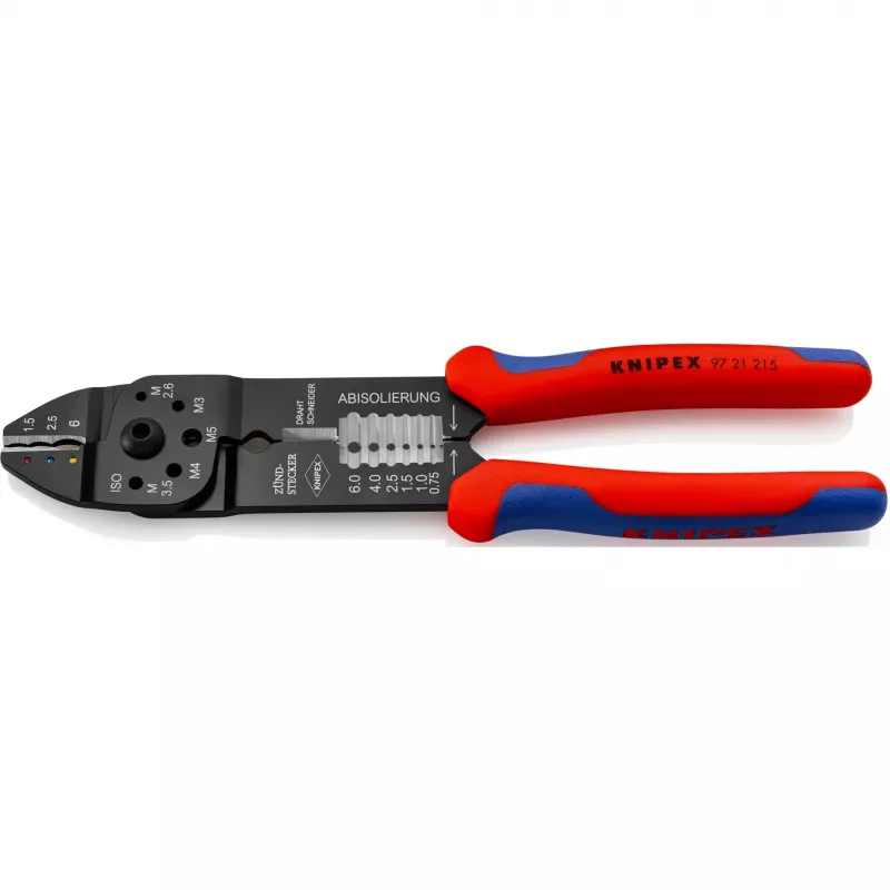 Knipex 97 21 215 krimpovacie kliešte krimpovací nástroj čierna, modrá, červená