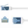 Goobay Ultra-flexibilný CAT 6A patch kábel tenký U/UTP biely - extra krátky konektor (74288)