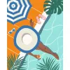 Maliarska sada podľa čísel Ravensburger CreArt – Pool Time (maliarska sada, model 25523)