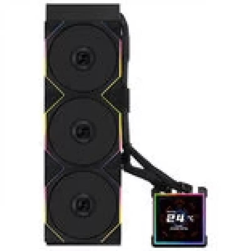 AiO kvapalinový chladič lian li HydroShift II LCD-S 360mm s RGB a LCD displejom