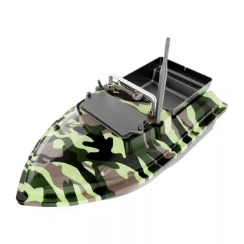 Návnadová loď Flytec V050 s 12000mAh batériou, camo zelená — diaľkovo ovládaná kŕmiaca loď