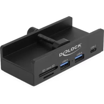 DeLOCK 64263 USB hub Type-A 5000 Mbit/s čierny
