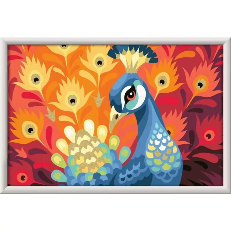 Maliarska a odlievacia sada Ravensburger CreArt Proud Peacock — maliarska sada