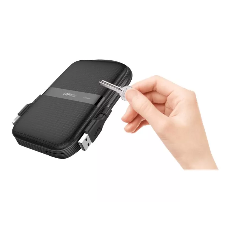 Silicon Power Armor A60 externý HDD, 2 TB, 2,5 palca, USB 3.2 Gen 1, čierny