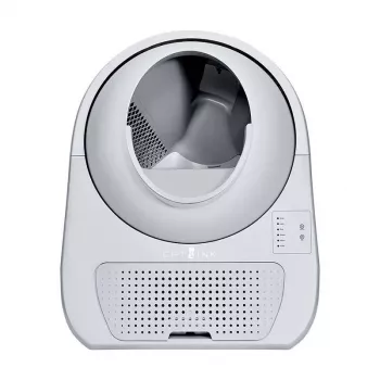 Samočistiaca toaleta pre mačky Catlink Scooper Young, sivá – 13 l, 600 × 580 mm, 12-V adaptér