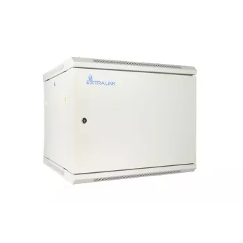 Extralink rackový rozvádzač 9U 600x600 ASP sivý nástenný, kovové dvere