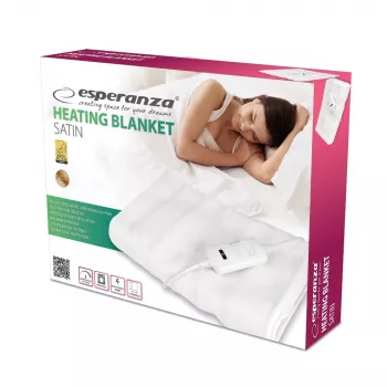 Esperanza EHB002 elektrická deka 60 W biela fleece, polyester