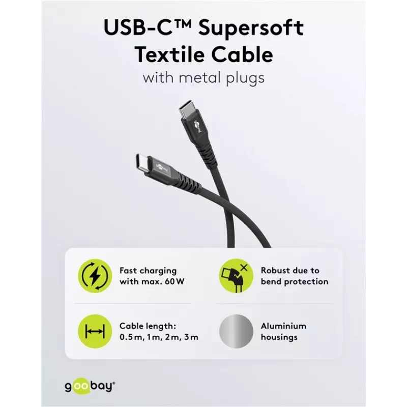 Goobay 73953 USB kábel čierny