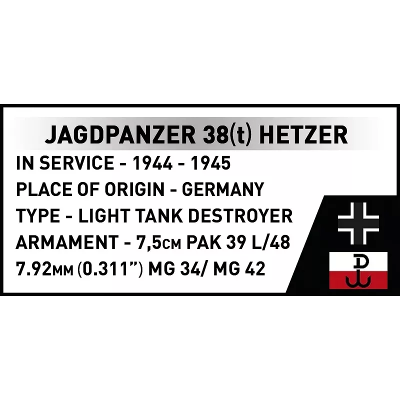 Stavebnica Cobi Blocks Jagdpanzer 38t Brave, 731 dielov