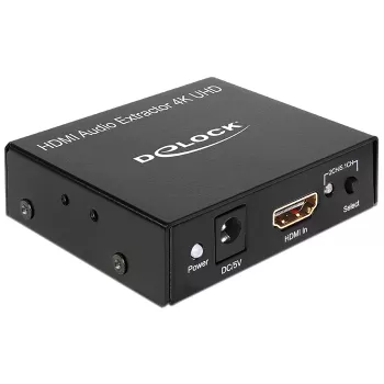 HDMI stereo / 5.1 kanálový audio extraktor 4K, adaptér čierny