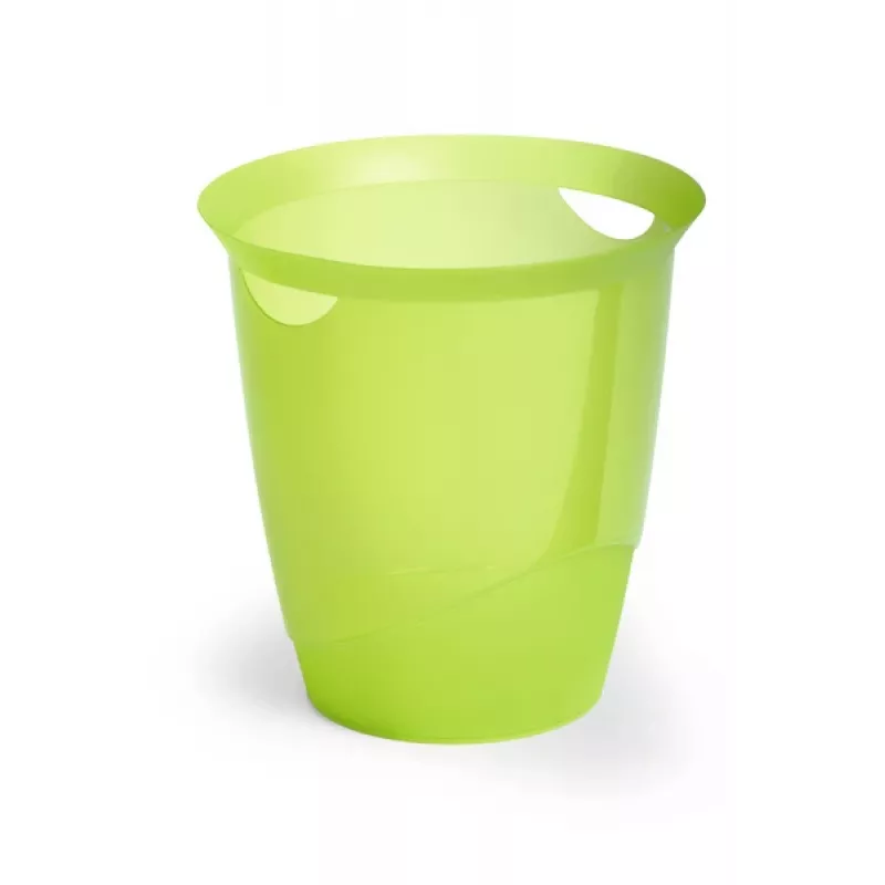 Durable TREND okrúhly odpadkový kôš 31,5 cm, zelený priesvitný