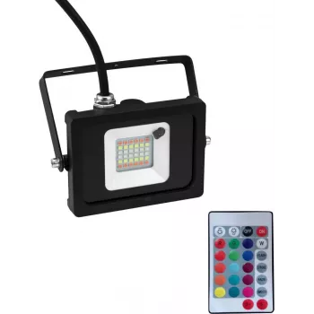 LED reflektor EUROLITE FL-10 SMD RGB IP65 10W, kompaktný vonkajší RGB reflektor
