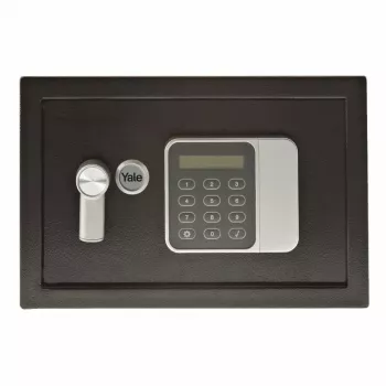 Samostatne stojaci trezor Yale YSG/200/DB2 — oceľ, číselný zámok, 8,6 l, 310×200×200 mm, čierny