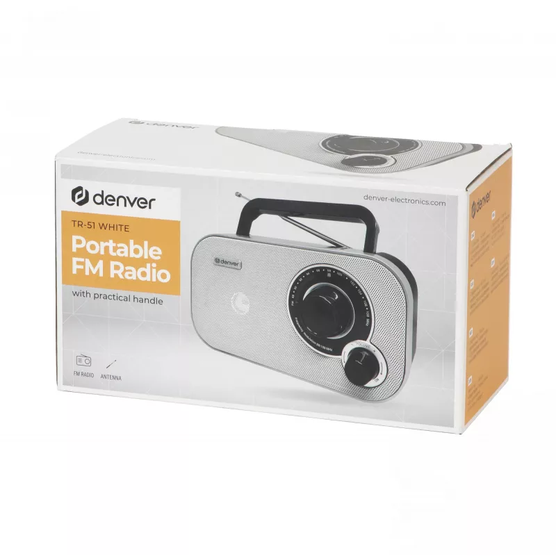 DENVER TR-51WHITE osobné rádio čierna biela