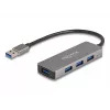 DeLOCK 63171 USB Hub 3.2 Gen 1 Type-A 5000 Mbit/s sivý